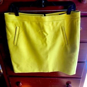 J. Crew Yellow Wool Skirt